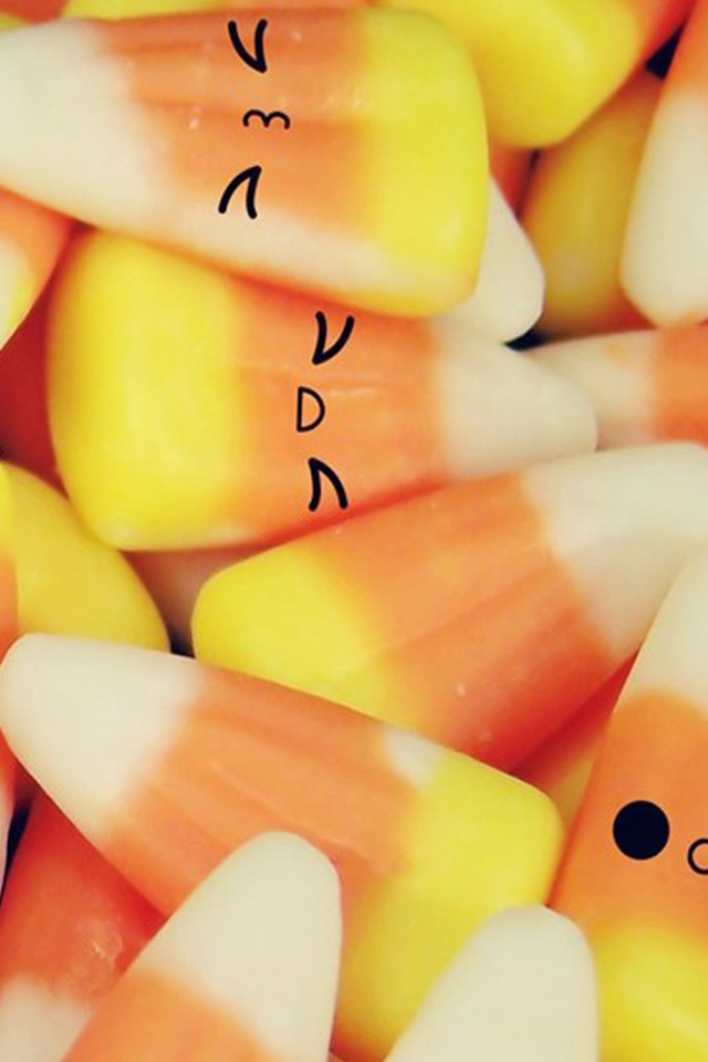 Cute Sweet Candy Iphone 4s Wallpaper - Candy Corn Cute Halloween - HD Wallpaper 