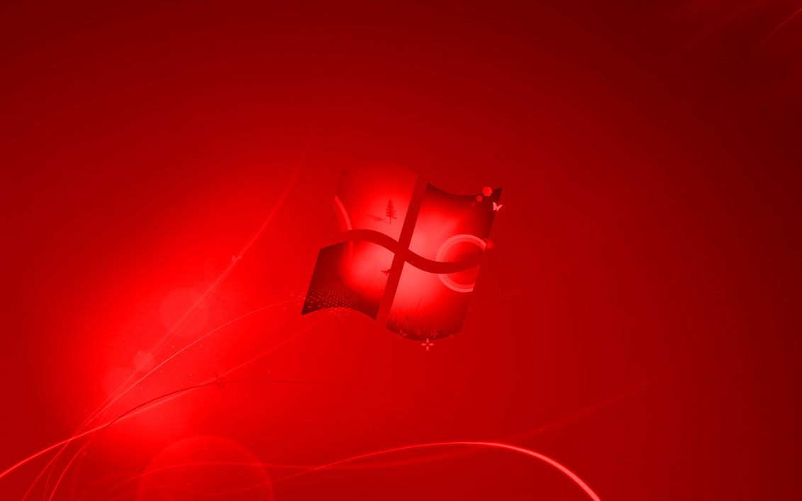 windows 7 red wallpaper