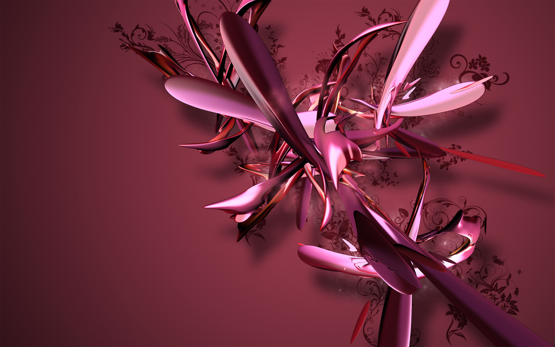 Red Artifacts Windows 7 Abstract Wallpapers - 3d Abstract - HD Wallpaper 
