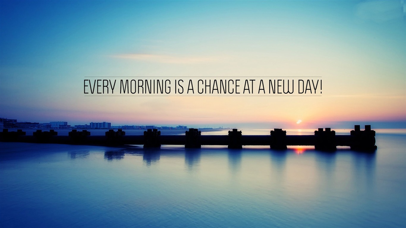 Beautiful Morning Quotes-landscape Hd Wallpaper2014 - Every Morning Is A Chance At A New Day - HD Wallpaper 