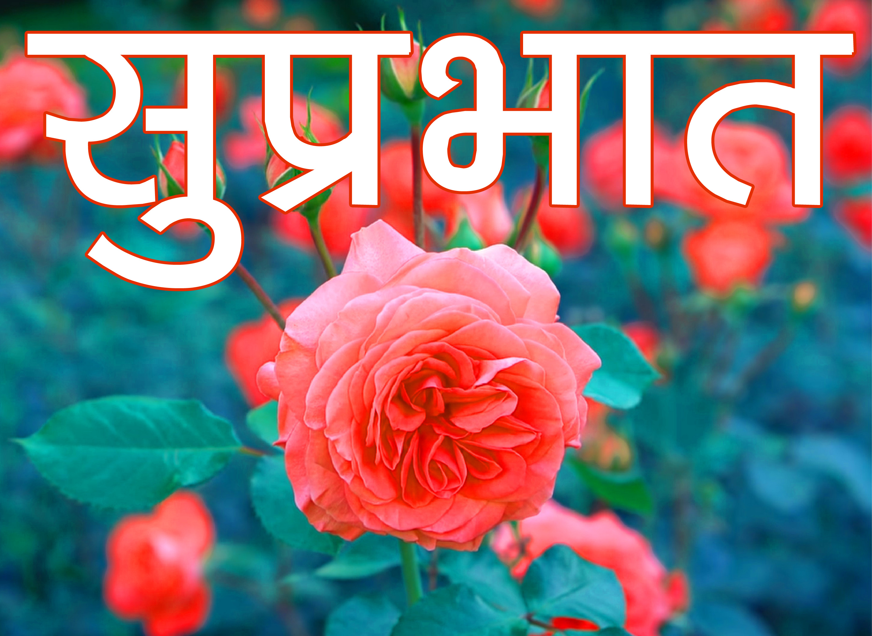 Good Morning Wallpaper Download - Garden Roses - HD Wallpaper 