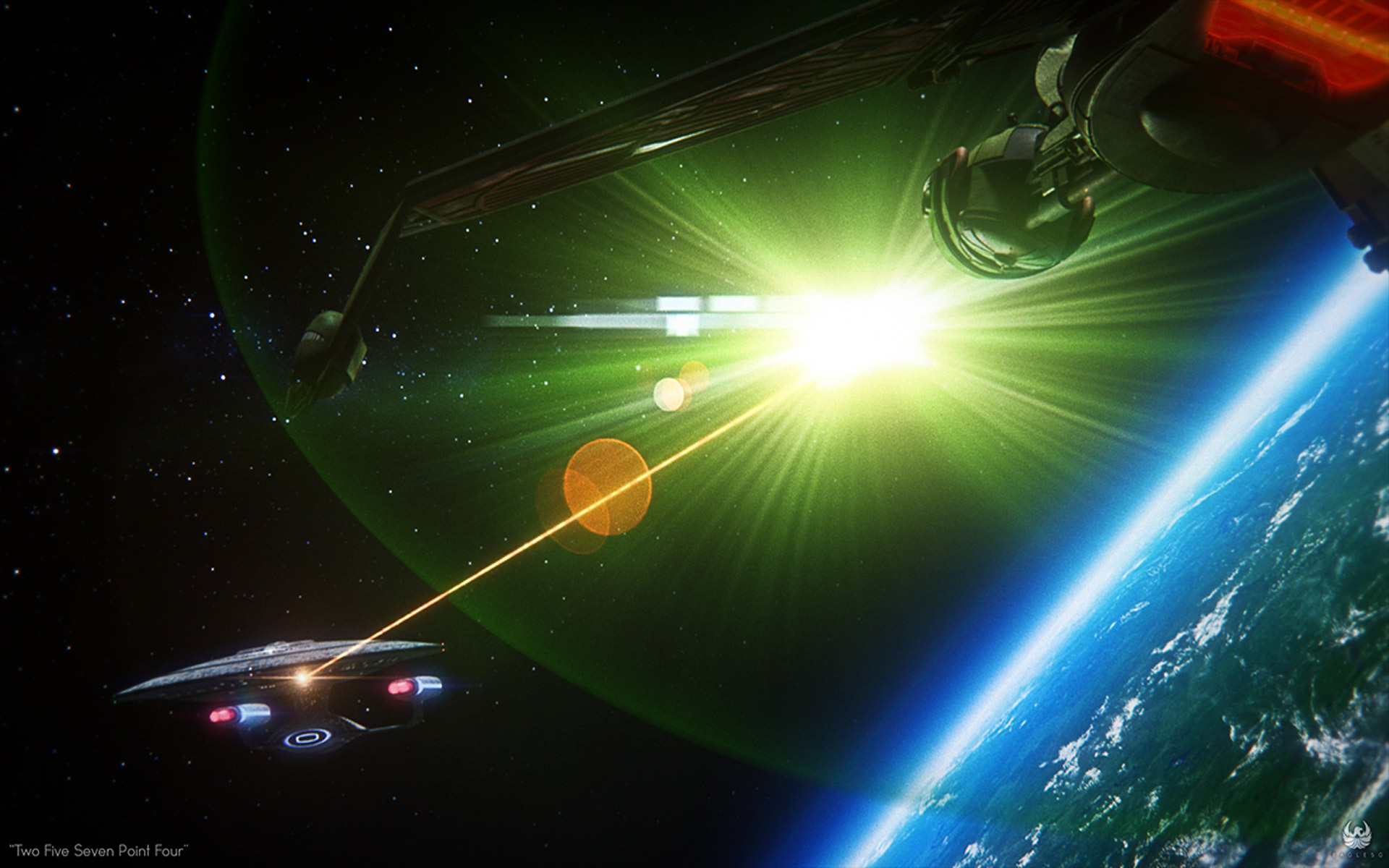 - Star Trek Space Battle Star Trek Fantasy - Fantasy Startrek - HD Wallpaper 