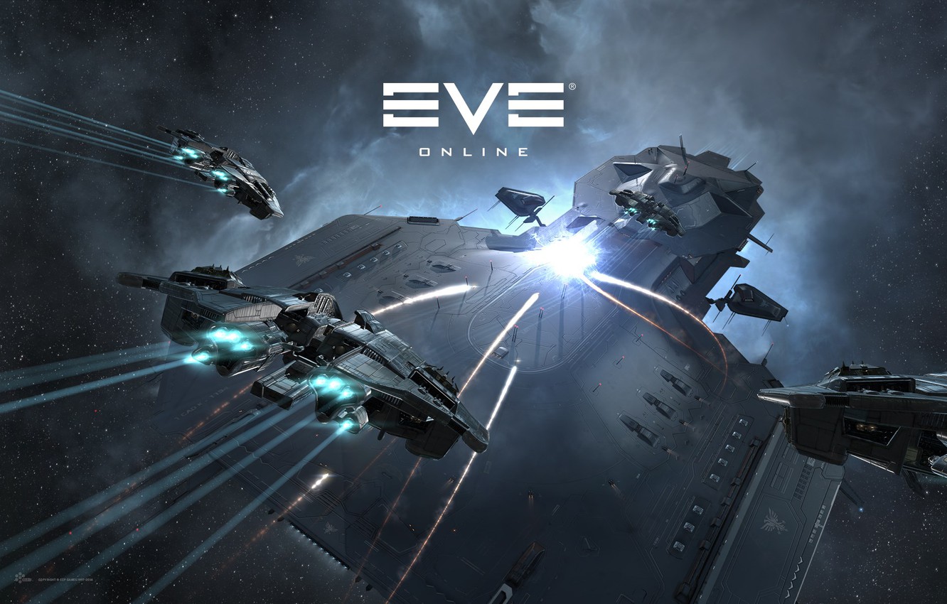 Photo Wallpaper Nebula, Space, Space, Battle, Spaceship, - 9 Eve Online - HD Wallpaper 