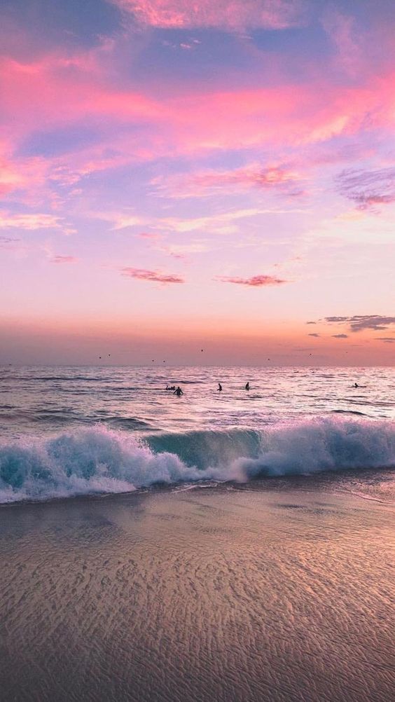 Beach Sunset Background Iphone - HD Wallpaper 