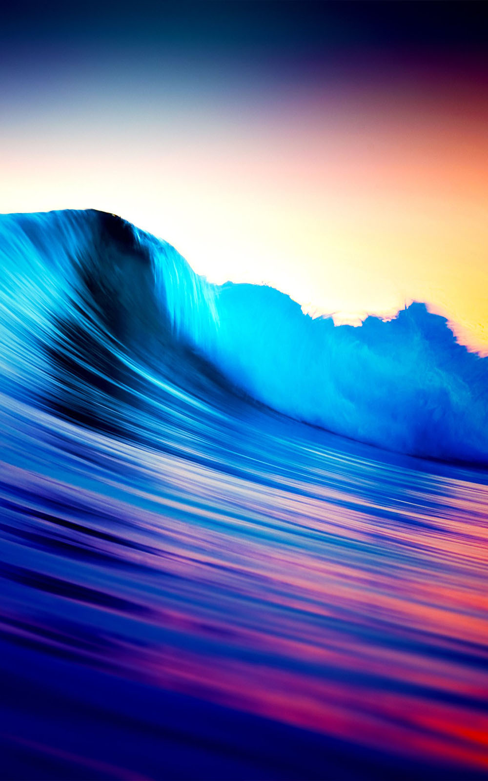 Colorful Ocean Wave Background - HD Wallpaper 