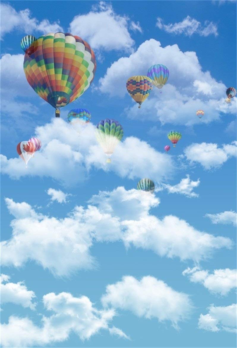 Clouds And Hot Air Balloon - HD Wallpaper 