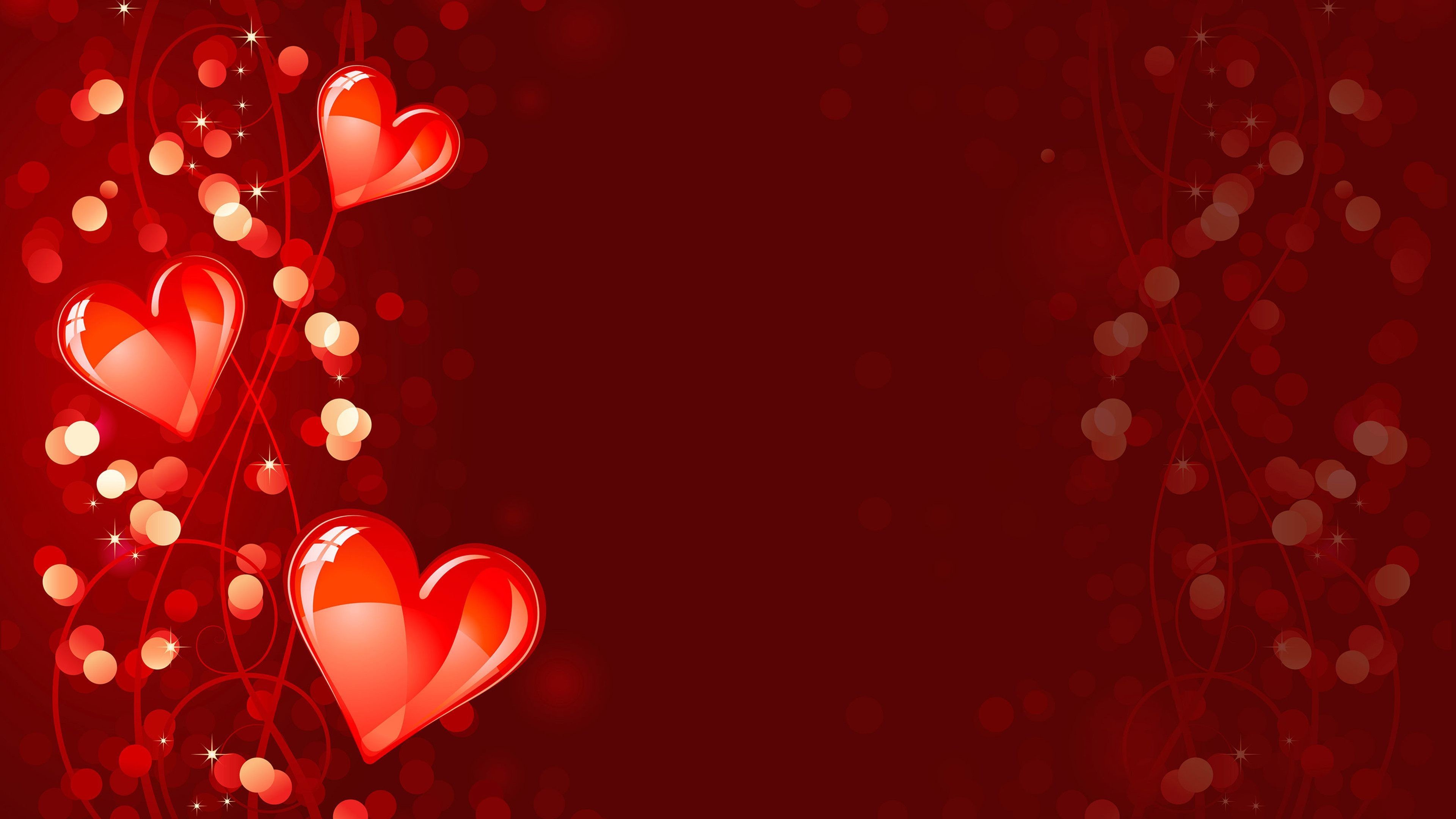 Red Heart Art Water Splash Love Wallpaper - High Resolution Valentines Background - HD Wallpaper 