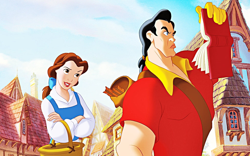 Walt Disney Book Imej - Belle And Gaston - HD Wallpaper 