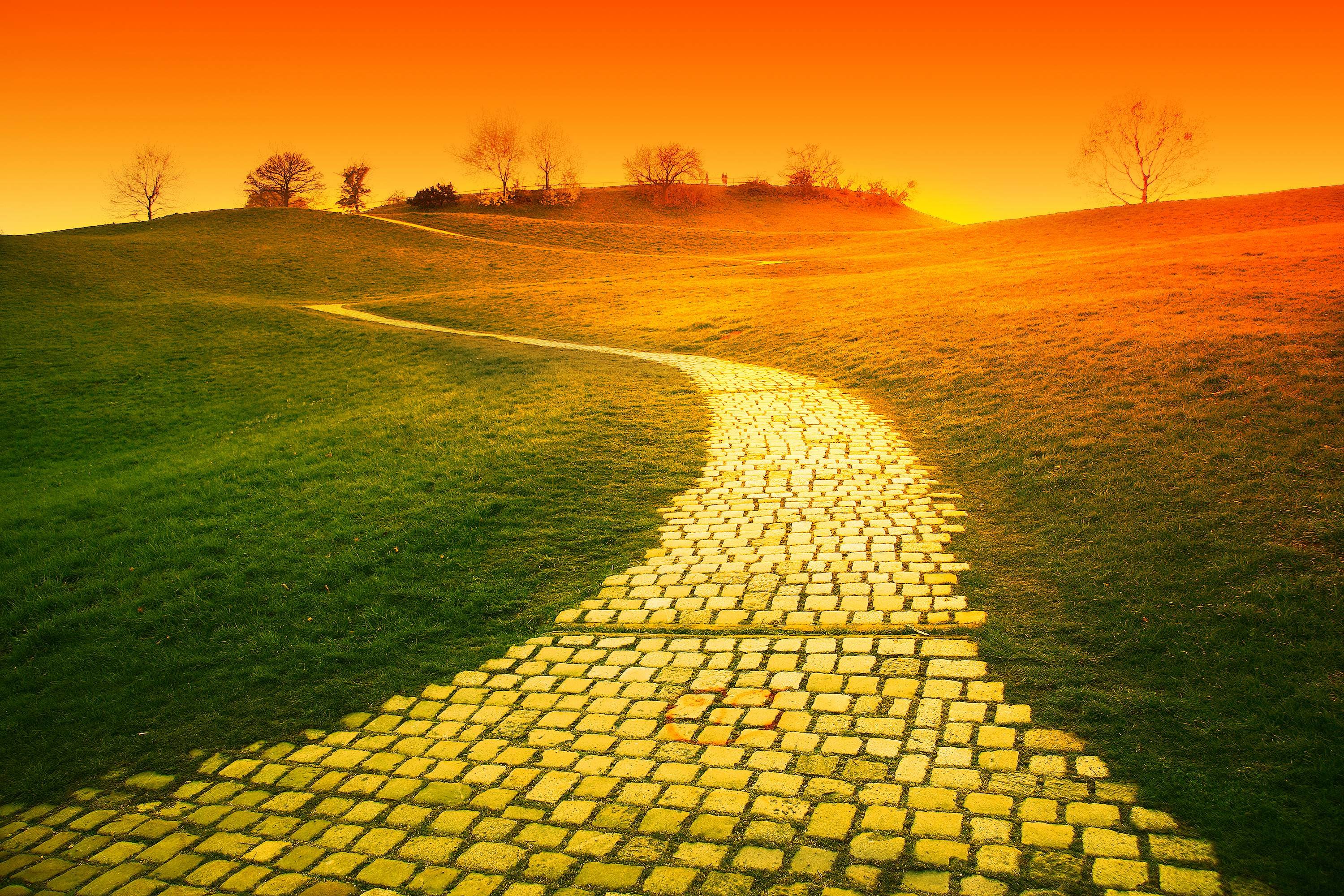 Fancy A Walk Wallpaper - Yellow Brick Road - HD Wallpaper 