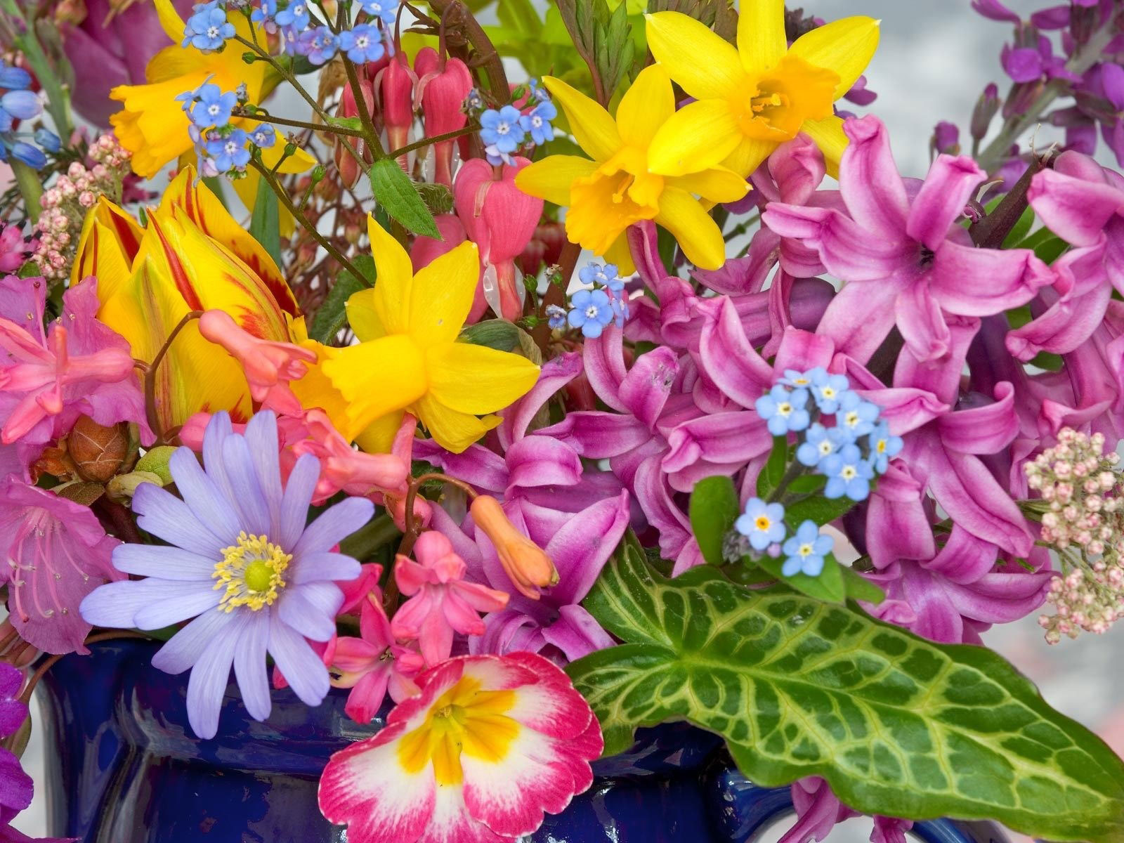 Desktop Wallpaper � Gallery � Nature � Flowers Art - Garden Of Spring Flowers - HD Wallpaper 