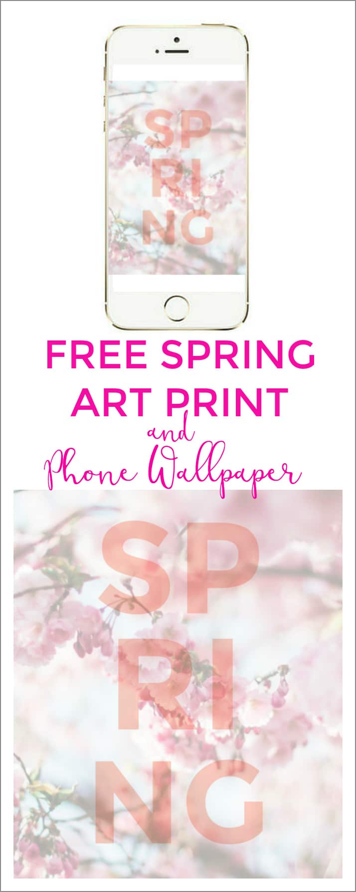 Free Spring Floral Art Print And Phone Wallpaper You - Poster - HD Wallpaper 