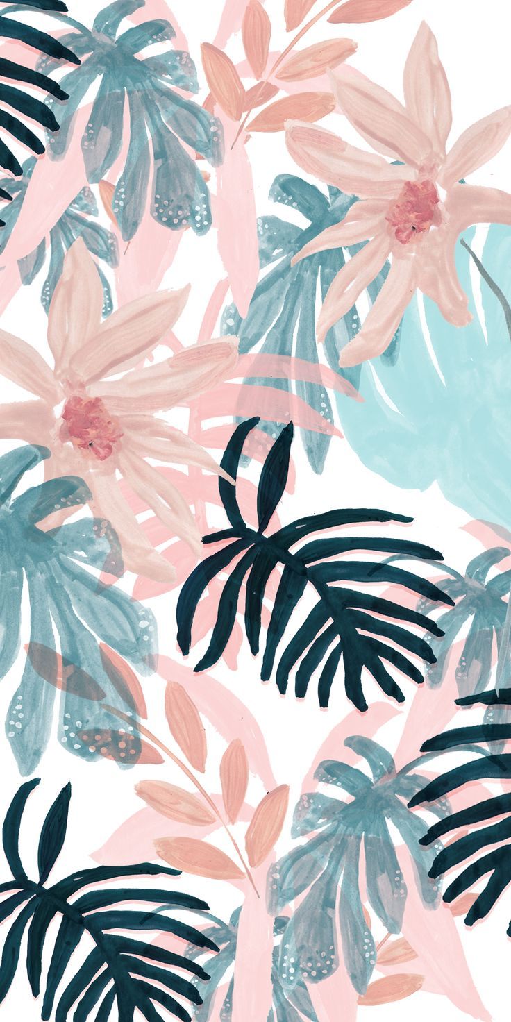 Pastel Floral Wallpaper Iphone - HD Wallpaper 