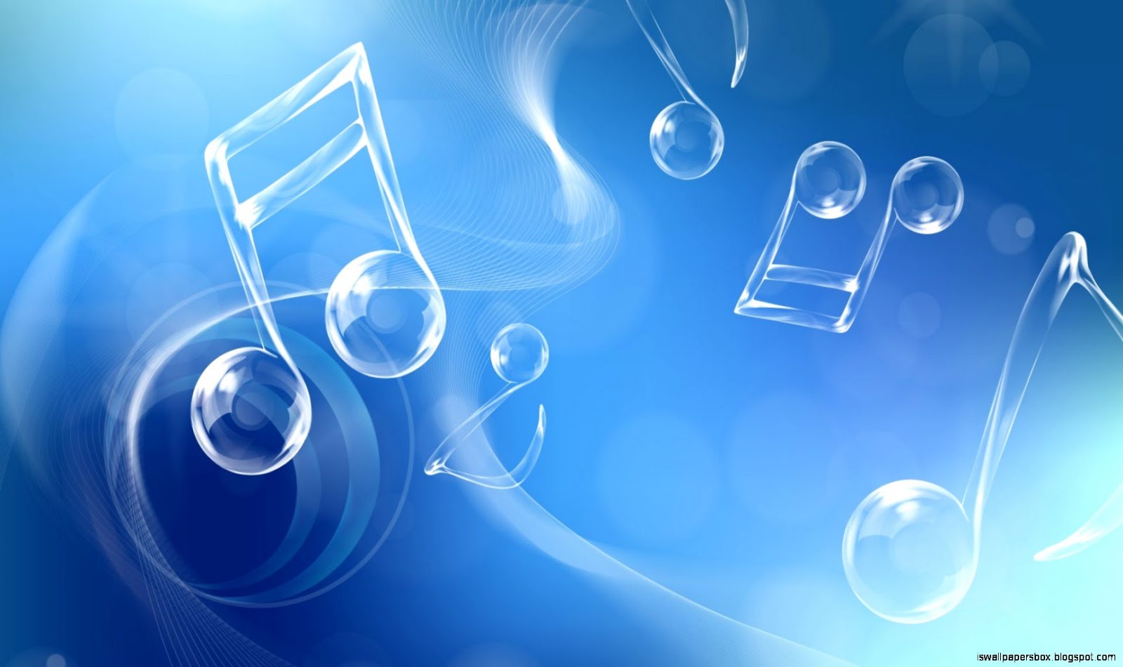 Blue Music Notes - Blue And White Music Notes - HD Wallpaper 