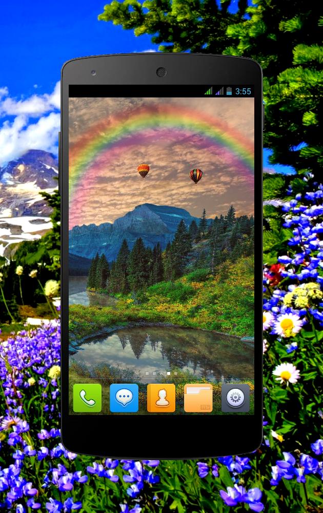 Spring Live Wallpaper Free - Весенные Горы - HD Wallpaper 