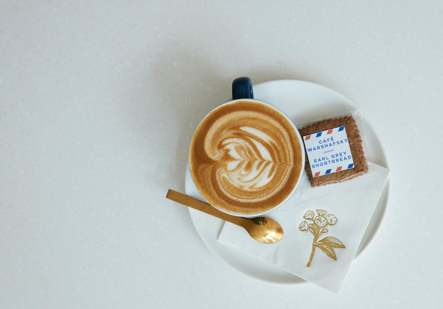 Coffee By Parlour Coffee And Shortbread By Café Warshafsky - Cappuccino - HD Wallpaper 