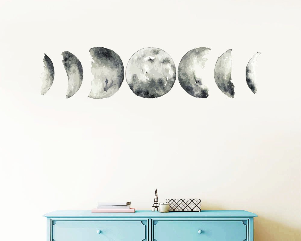 Phases Of The Moon Wall Art - HD Wallpaper 