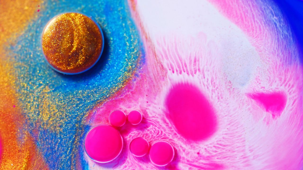 Colorful Blue Sparkles - HD Wallpaper 