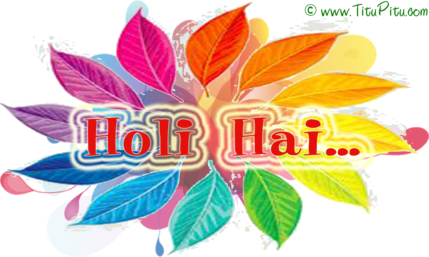 Holi-sms - Happy Holi Image With Flower - HD Wallpaper 