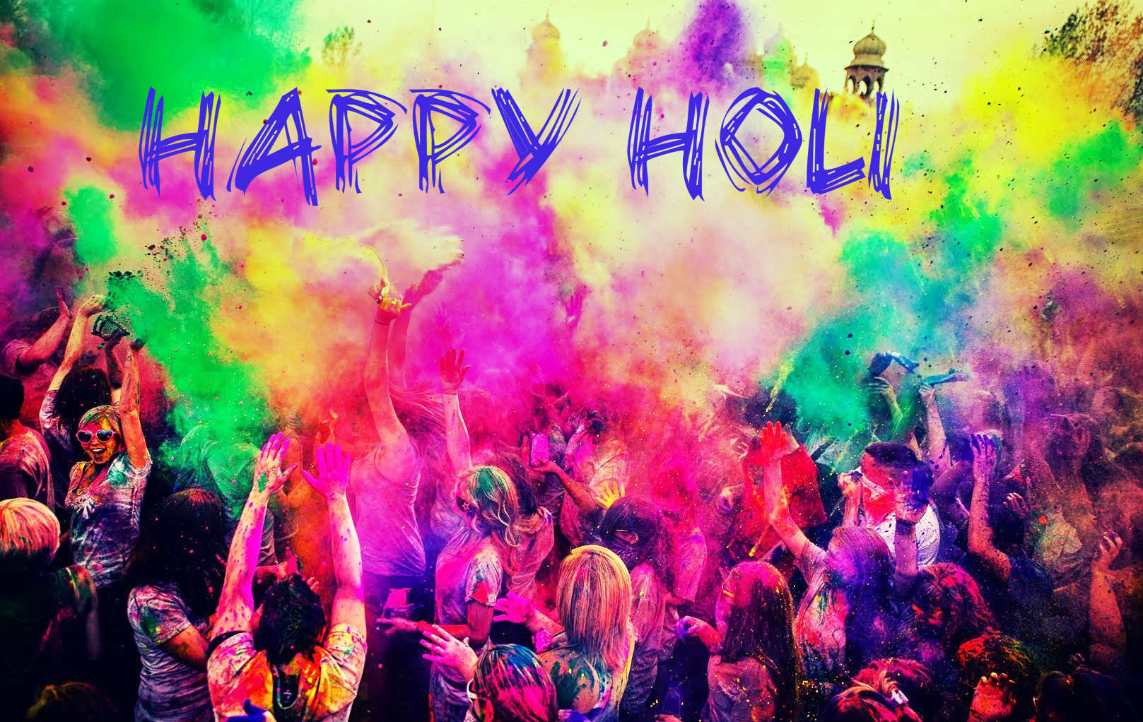 Happy Holi Wallpaper Download - HD Wallpaper 