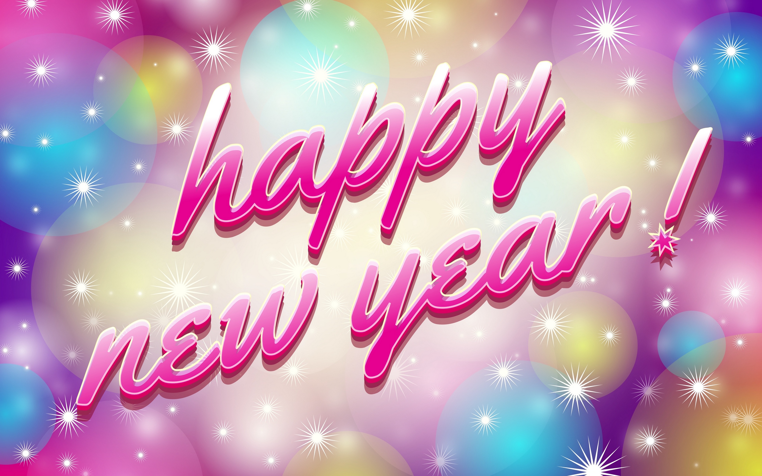 Wallpaper New Year, Holiday, Art, Inscription - New Year Wallpaper 4k - HD Wallpaper 