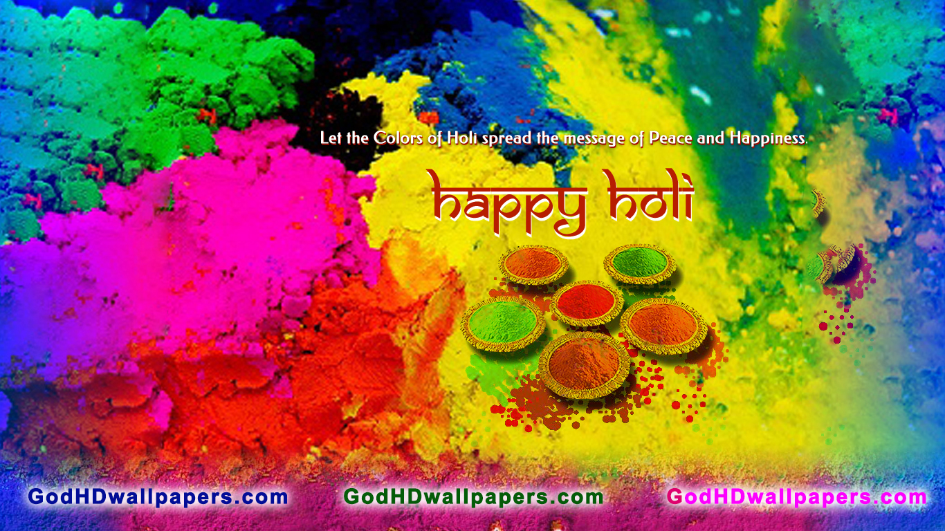 Pictures Of Holi Festival For Colouring - Holi Colours Background Hd -  1366x768 Wallpaper 