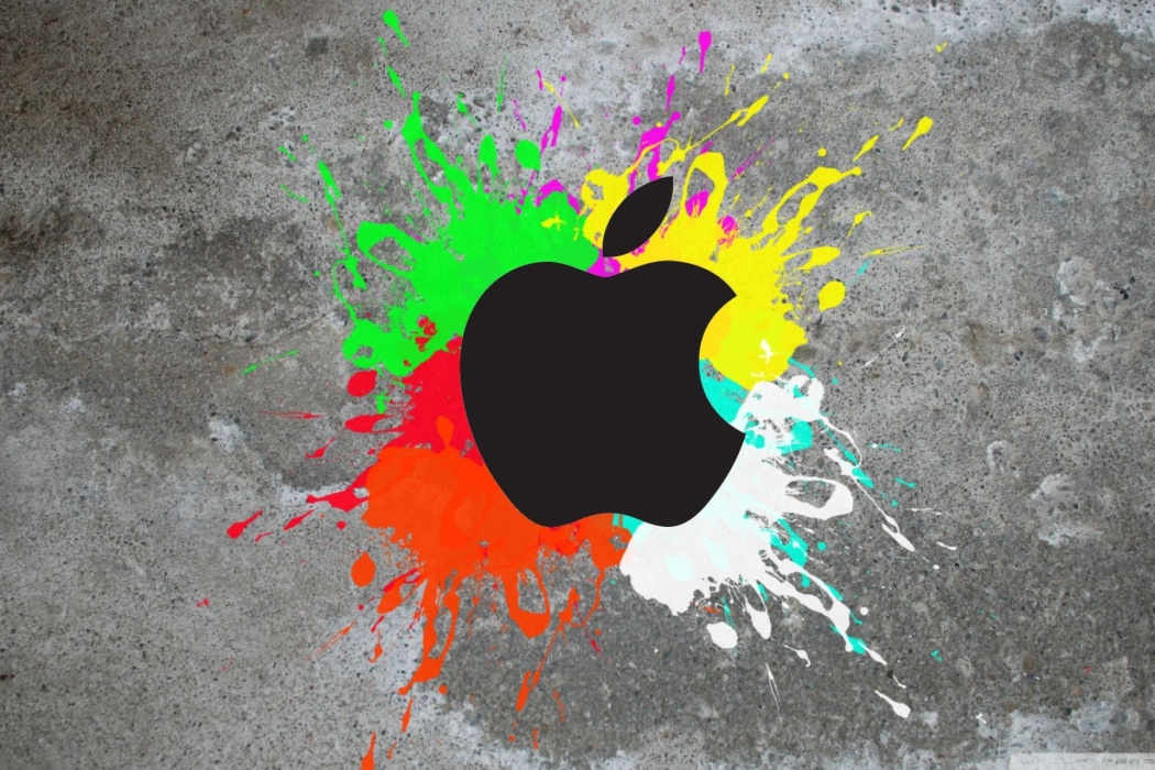 Apple Colorful Holi Festival Logo - Apple Colorful - HD Wallpaper 