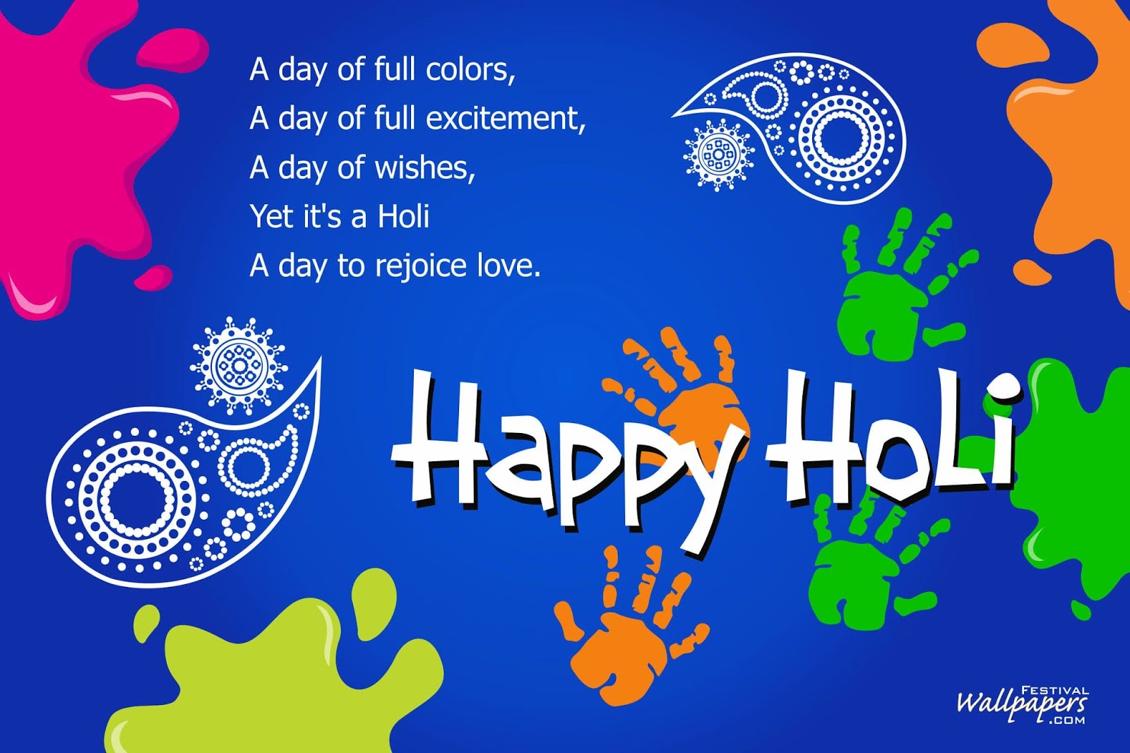 10 Best Happy Holi Wishes Images And Wallpapers For - Graphic Design - HD Wallpaper 