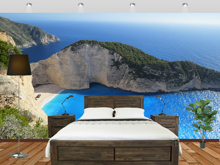 Ravishing Wall Mural With Landscape Mountain And The - Bedroom Mural Wallpaper River - HD Wallpaper 