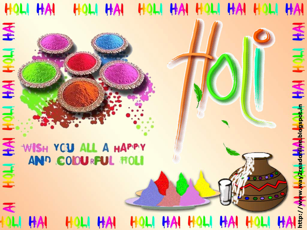 Happy Holi Inspiration Quotes - 1024x768 Wallpaper 