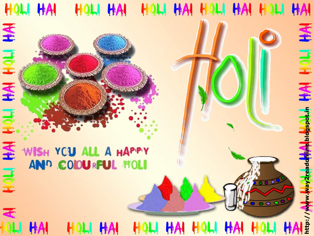 Happy Holi Inspiration Quotes - HD Wallpaper 