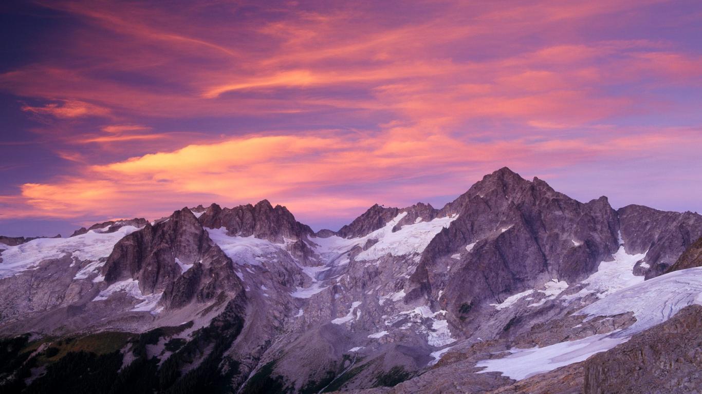 Washington, Sunset, Dark Nature Mountain Wallpaper - North Cascades National Park Sunset - HD Wallpaper 