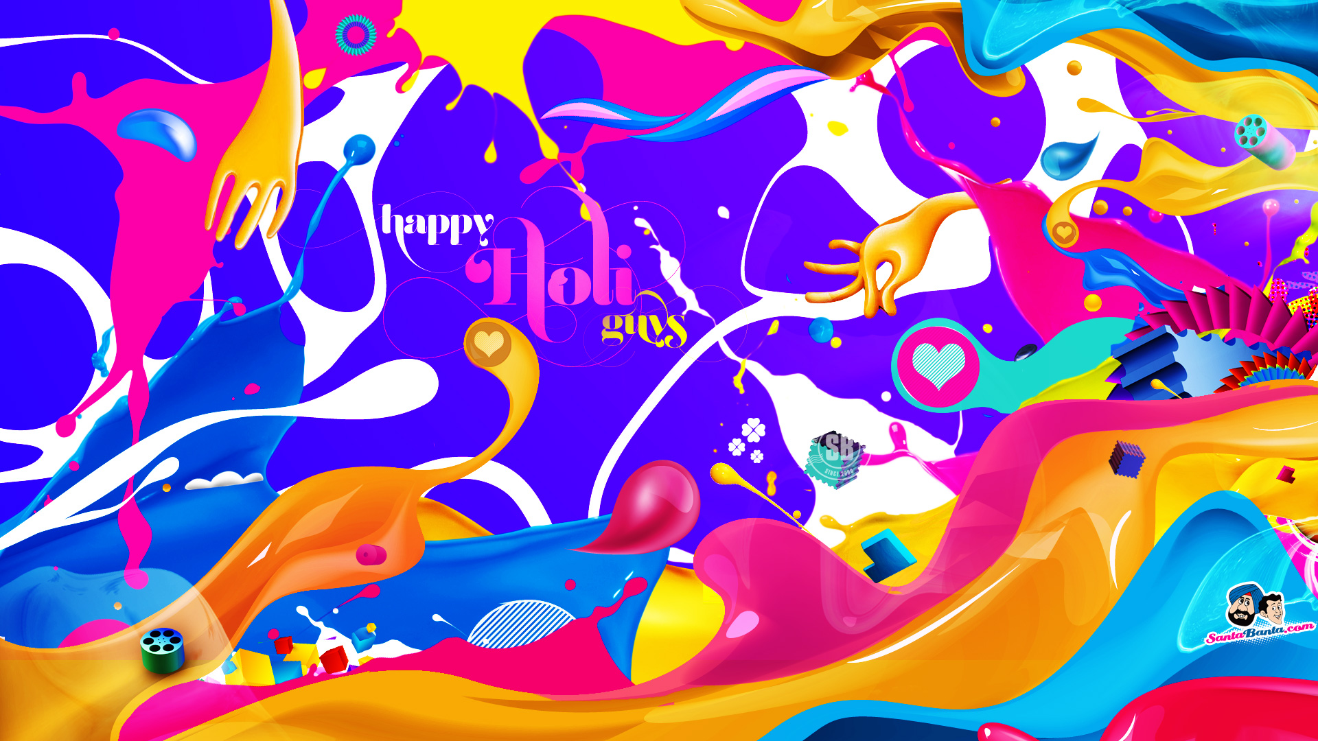 Holi Pictures For Facebook Tagging Wallpapers Download - Happy Holi Dear Team - HD Wallpaper 