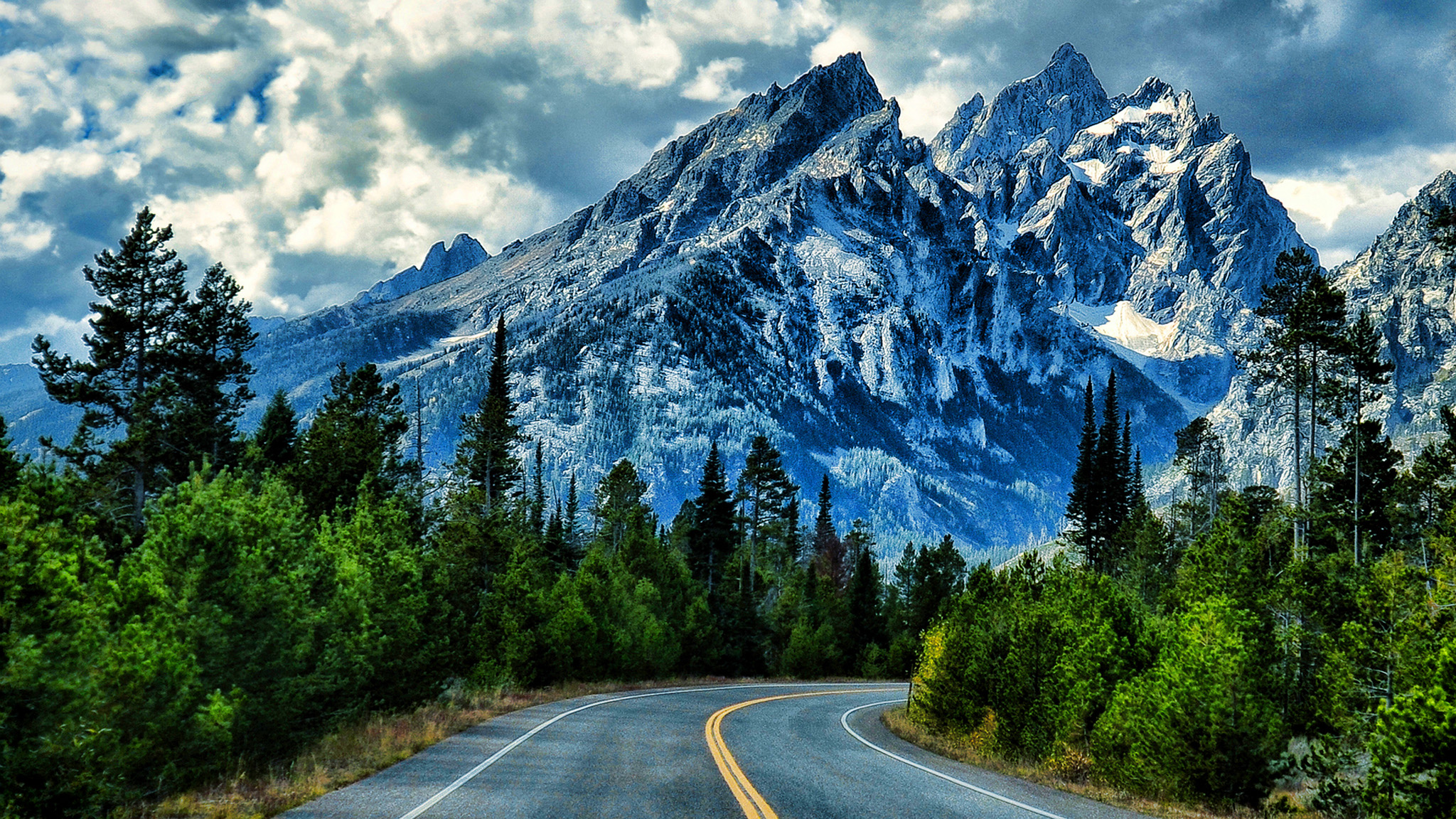 Mountain Landscape Wyoming - HD Wallpaper 