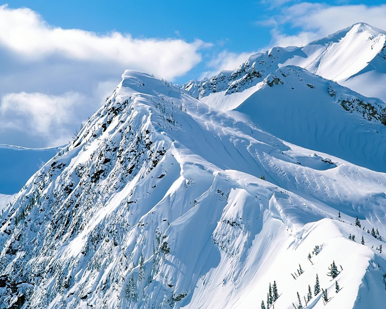 Mountain Snow - HD Wallpaper 