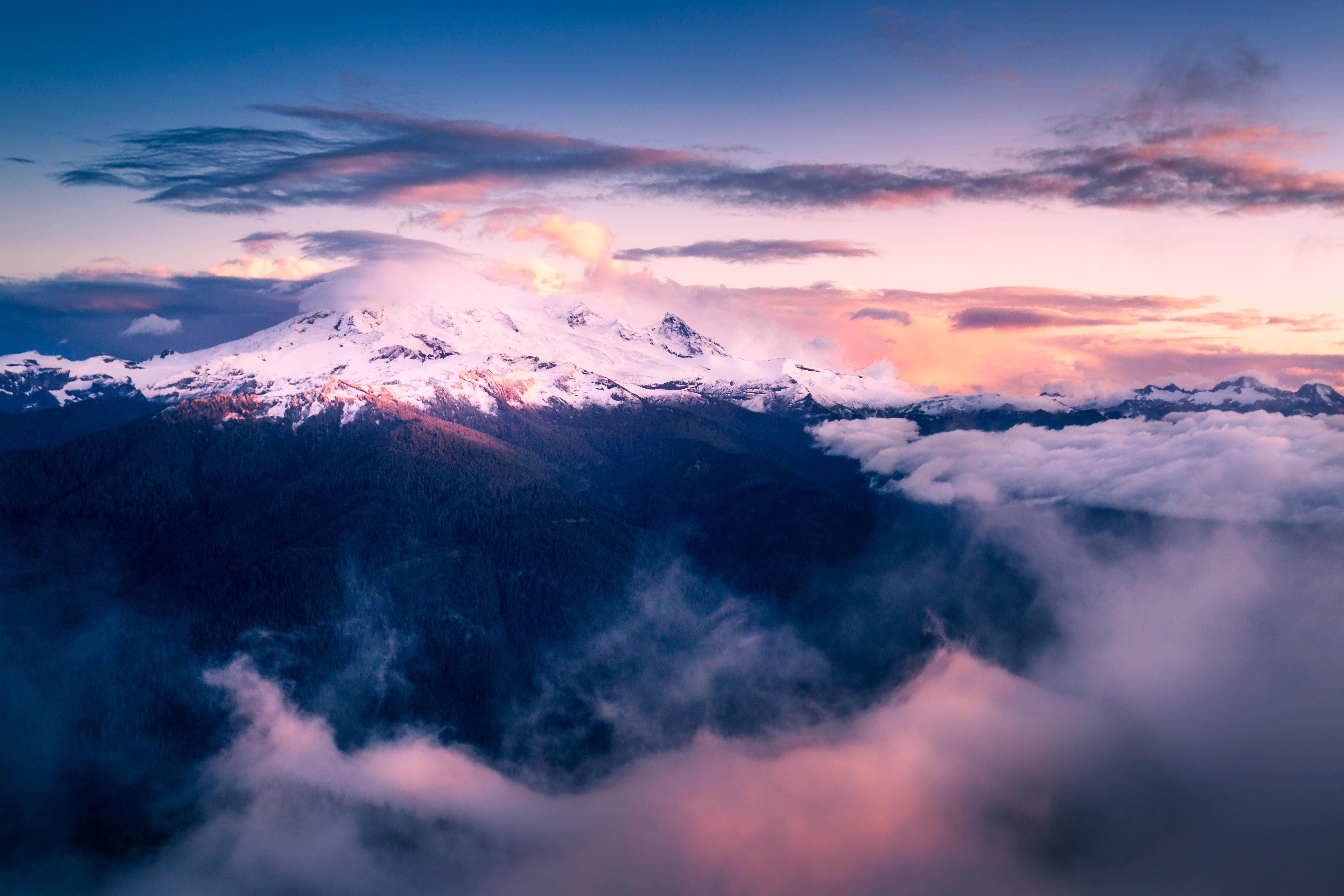 Coucher De Soleil Paysage Montagne - HD Wallpaper 