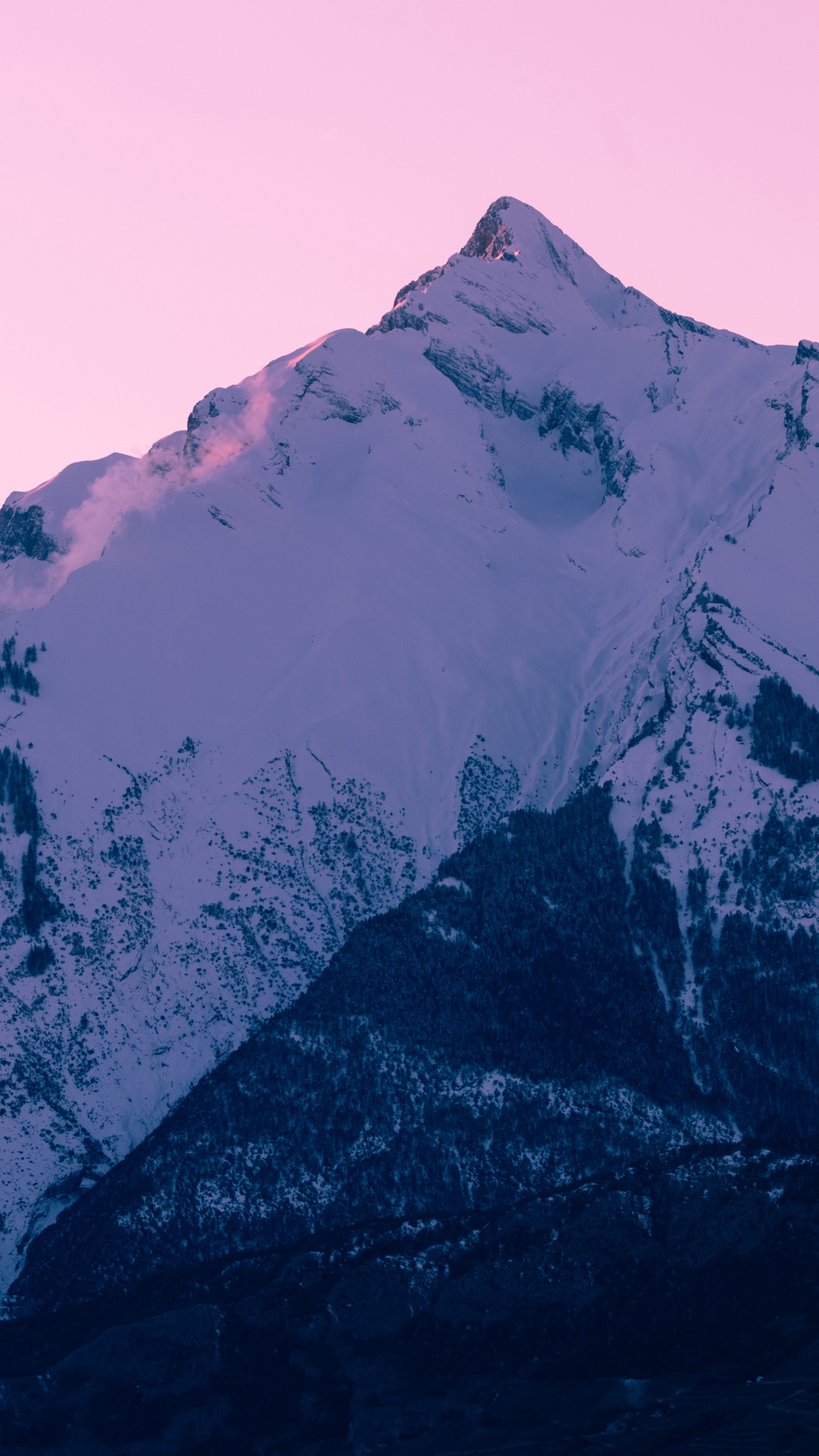 Wallpaper Mountain, Peak, Snow, Winter, Sunset, Sky, - Mountain Peak Background - HD Wallpaper 