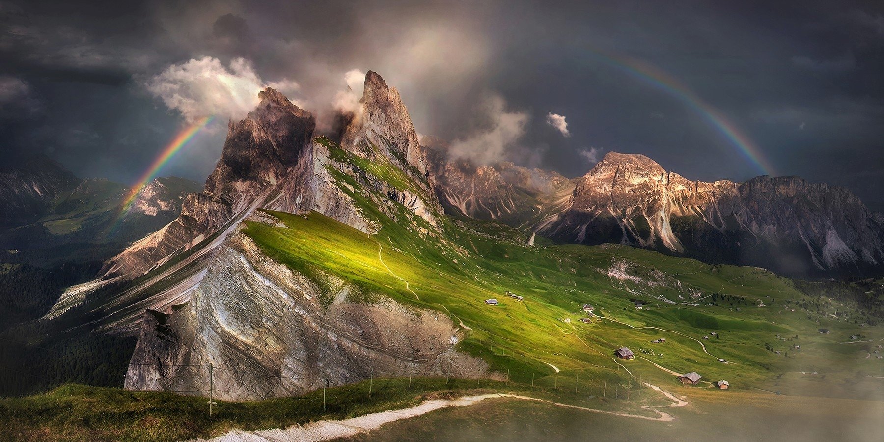 Dolomiti Rain - HD Wallpaper 
