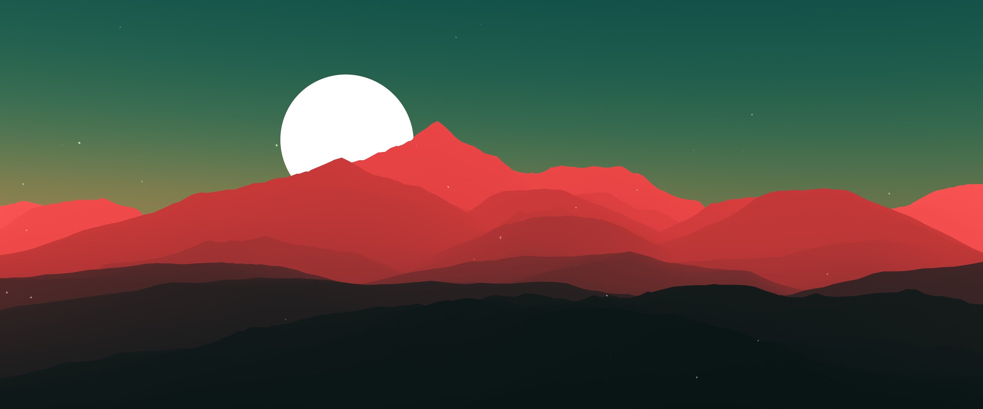 Red And Black Mountains - HD Wallpaper 