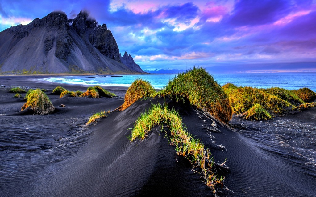 Amazing Beauty Of Summer Free Wallpapers - Black Sand Dunes Iceland - HD Wallpaper 
