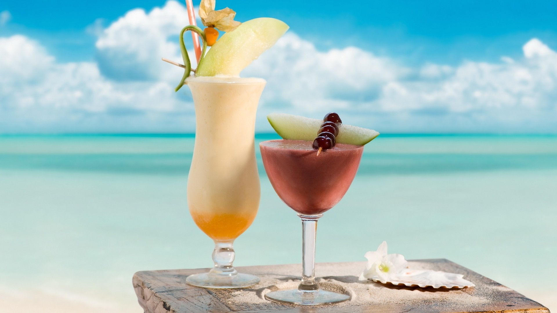 Beach Drinks Best Hd Wallpapers Free Downloaded For - HD Wallpaper 