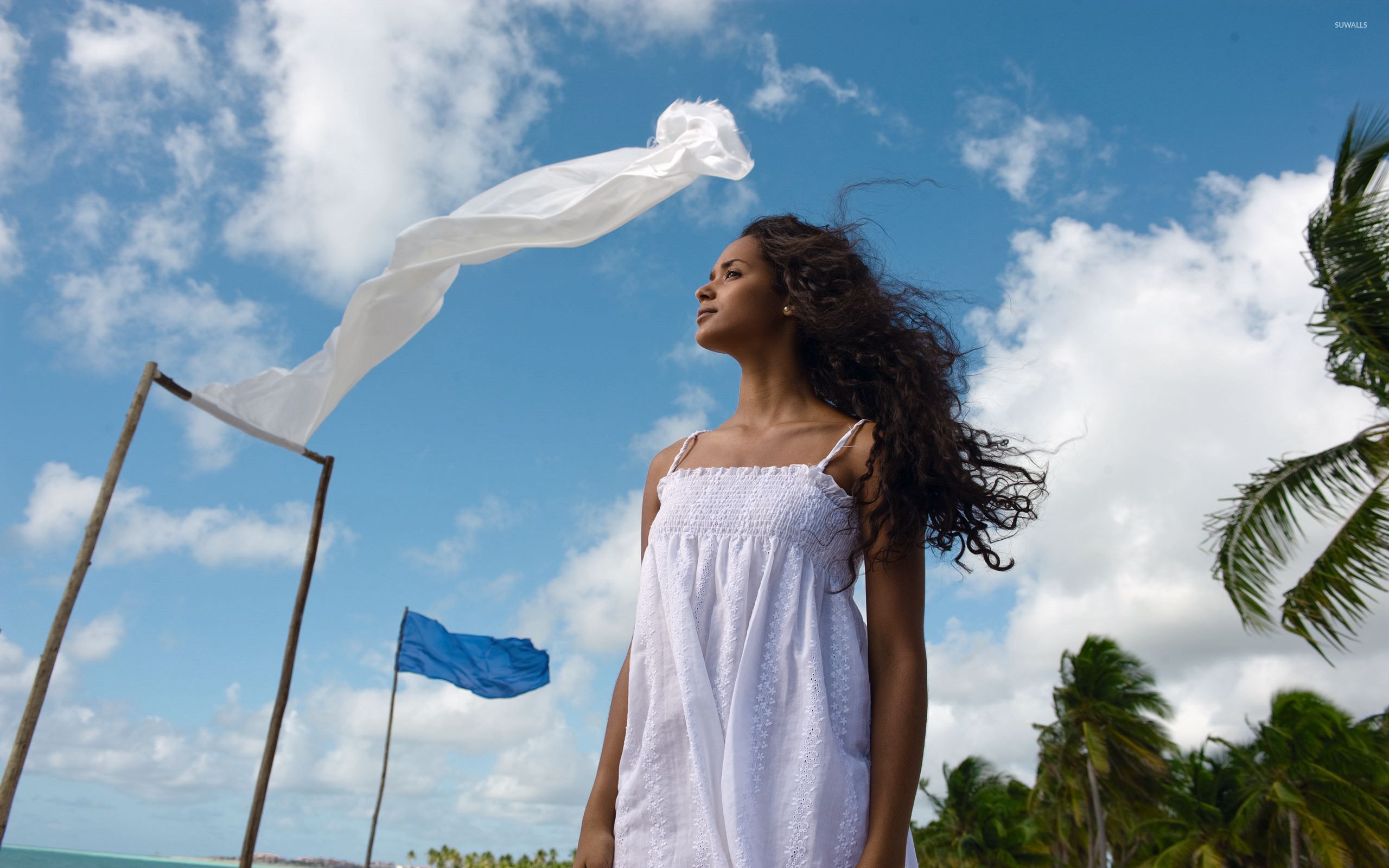 Girl Wallpapers Summer Hair - HD Wallpaper 