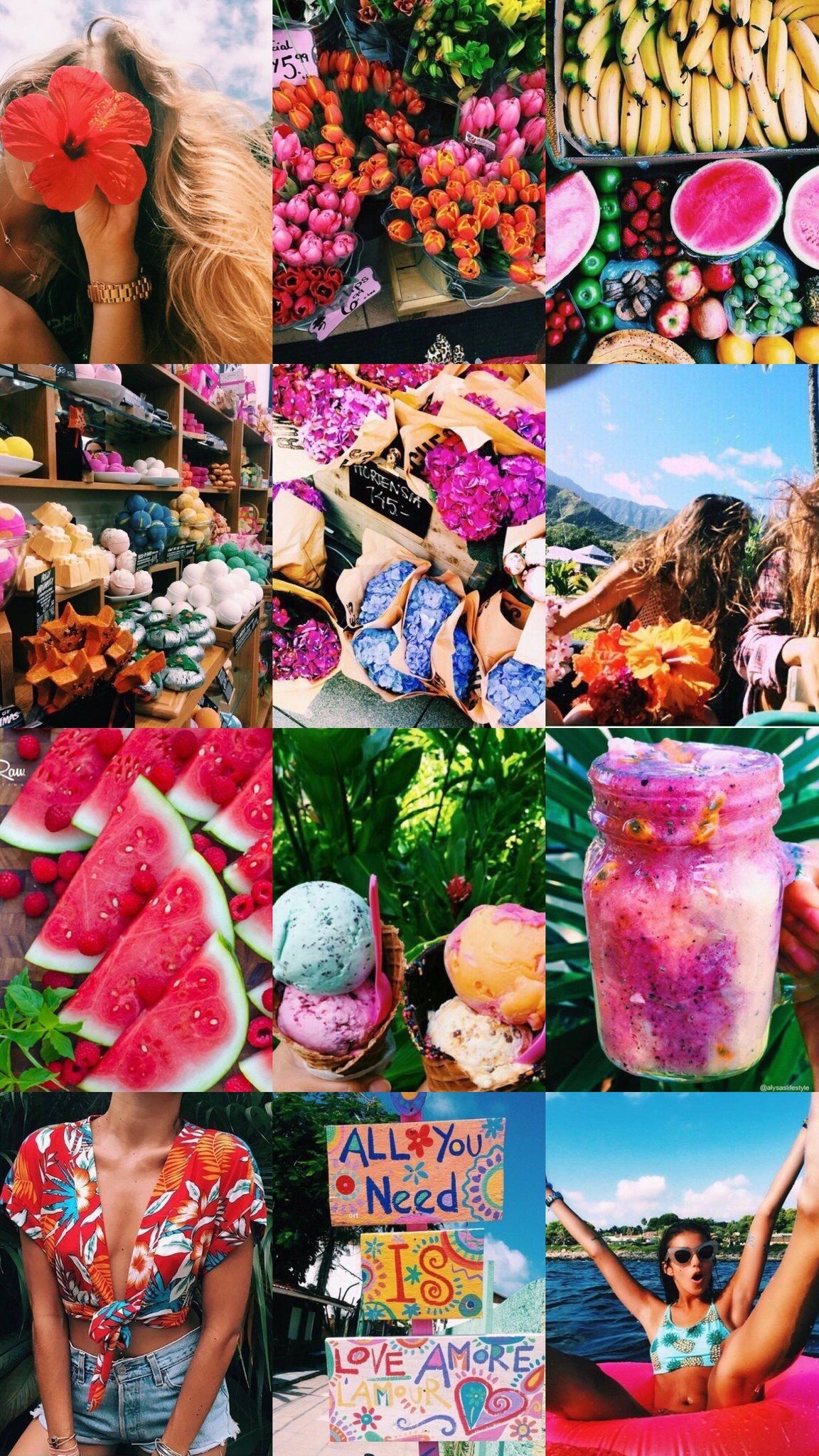 Iphone Wallpaper Summer Collage - HD Wallpaper 