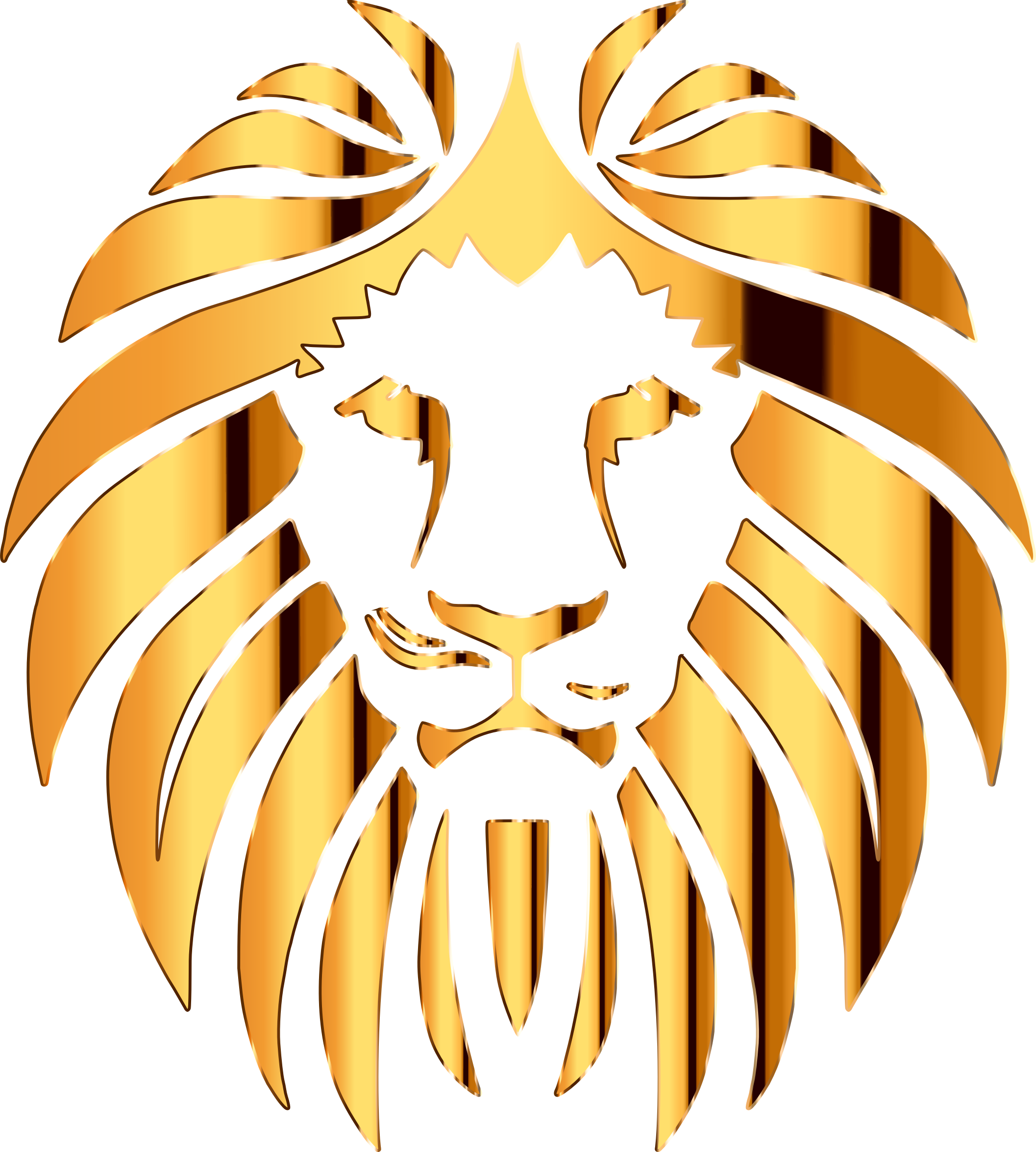 Golden Lion Clipart - Vector Lion Transparent Background - HD Wallpaper 