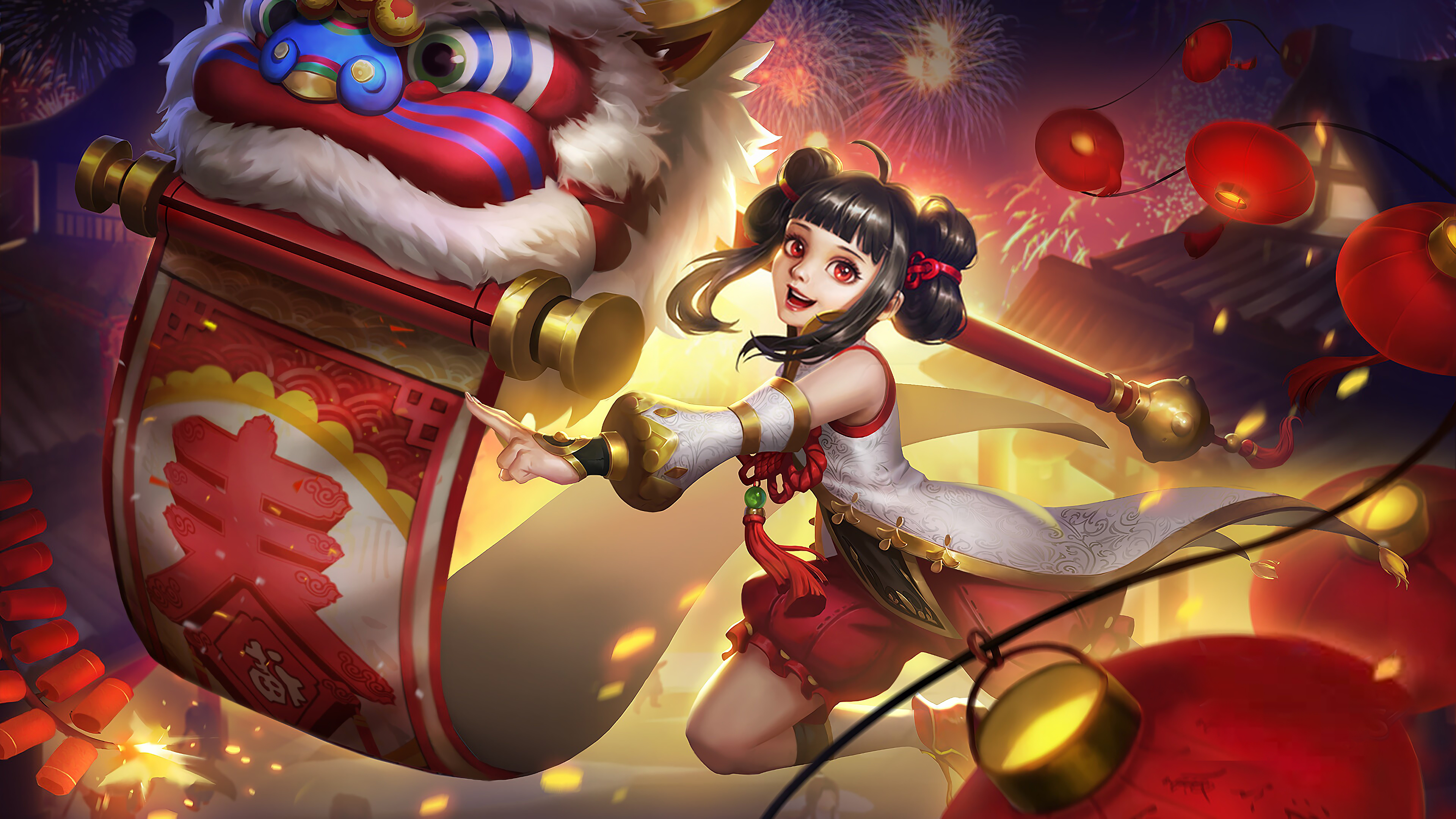 Lolita, Lion Dance, Skin, Mobile Legends, 4k, - Lolita Mobile Legends - HD Wallpaper 