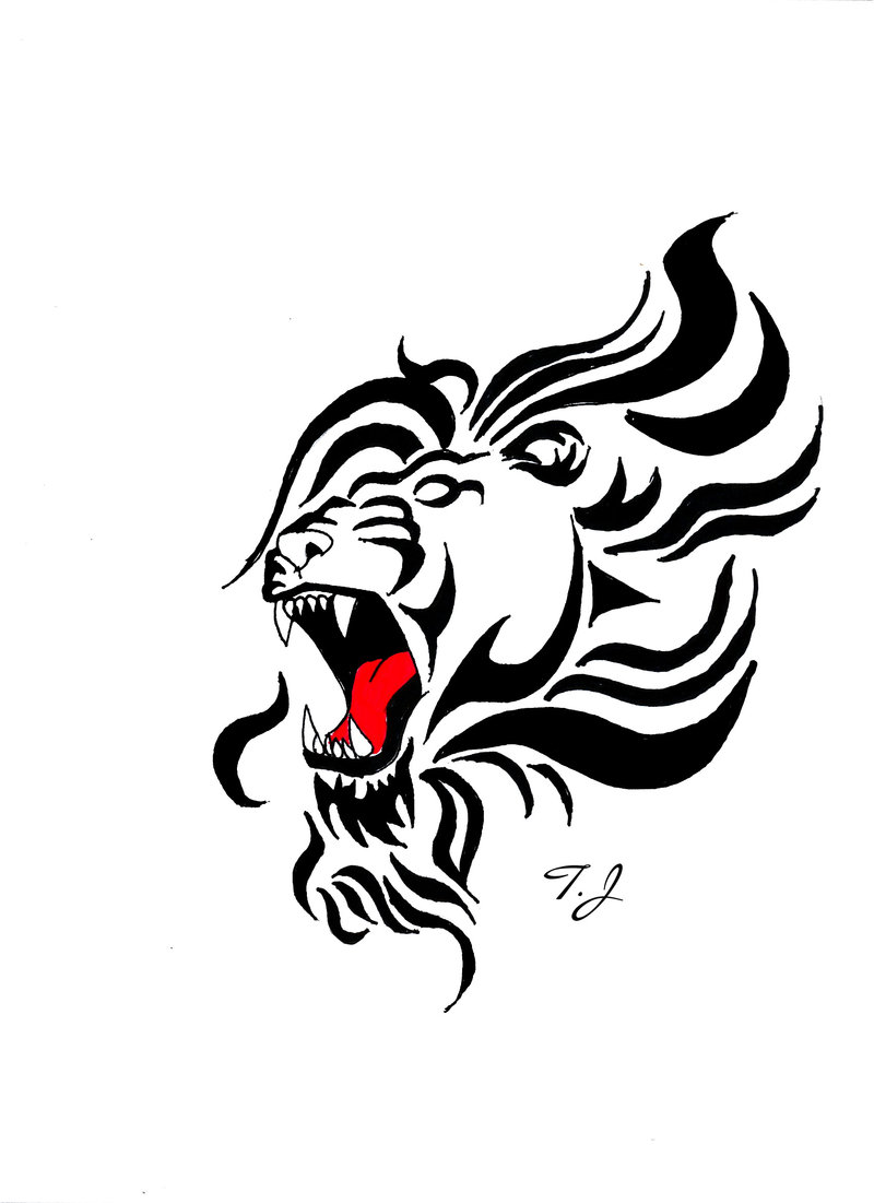 Roaring Lion Photos - Lion Drawing Images Hd - HD Wallpaper 