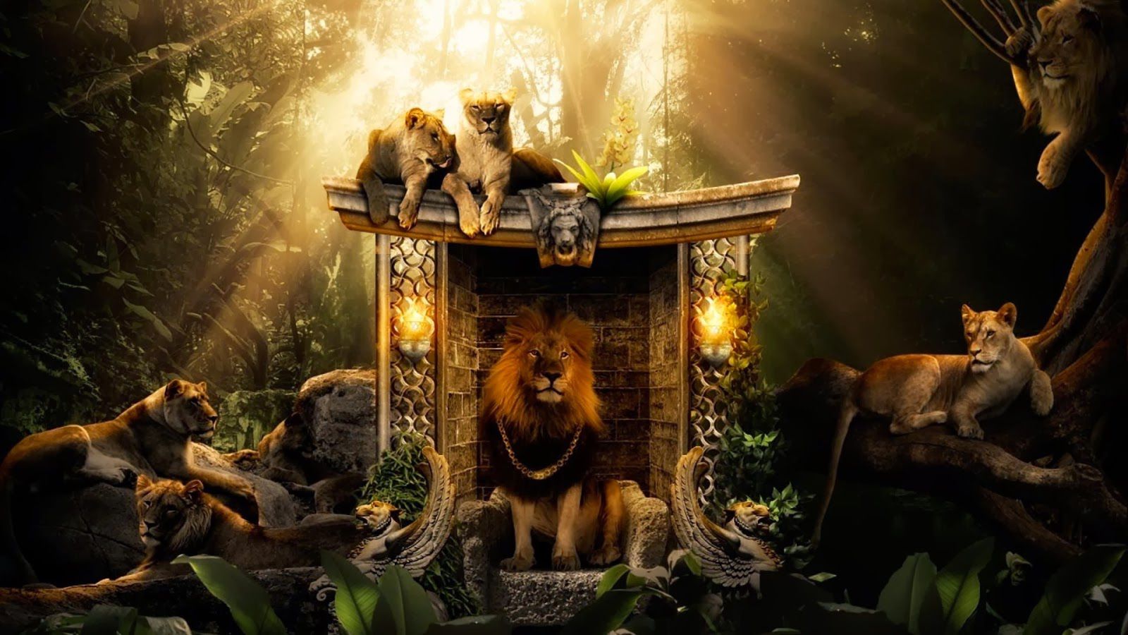 Desktop Roaring Lions Wallpaper - Gunz Heir To The Throne - HD Wallpaper 