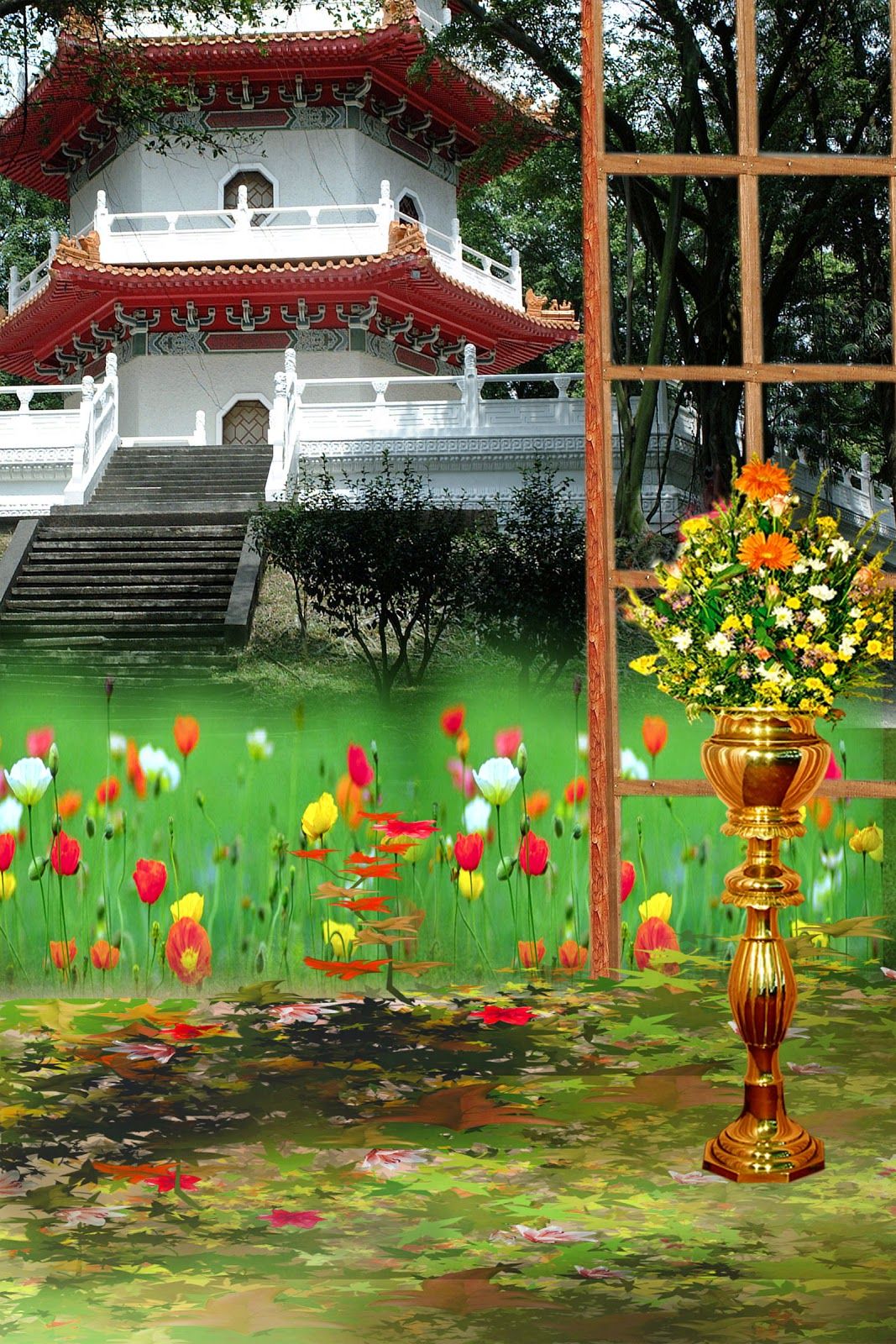 Chinese Garden - HD Wallpaper 