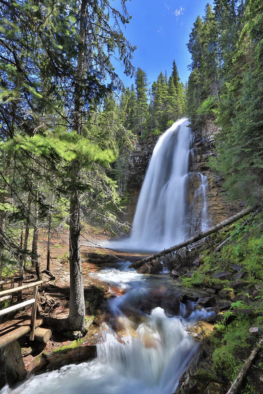 Virginia Falls, Glacier National Park, Waterfalls, - Waterfalls In Glacier Park - HD Wallpaper 