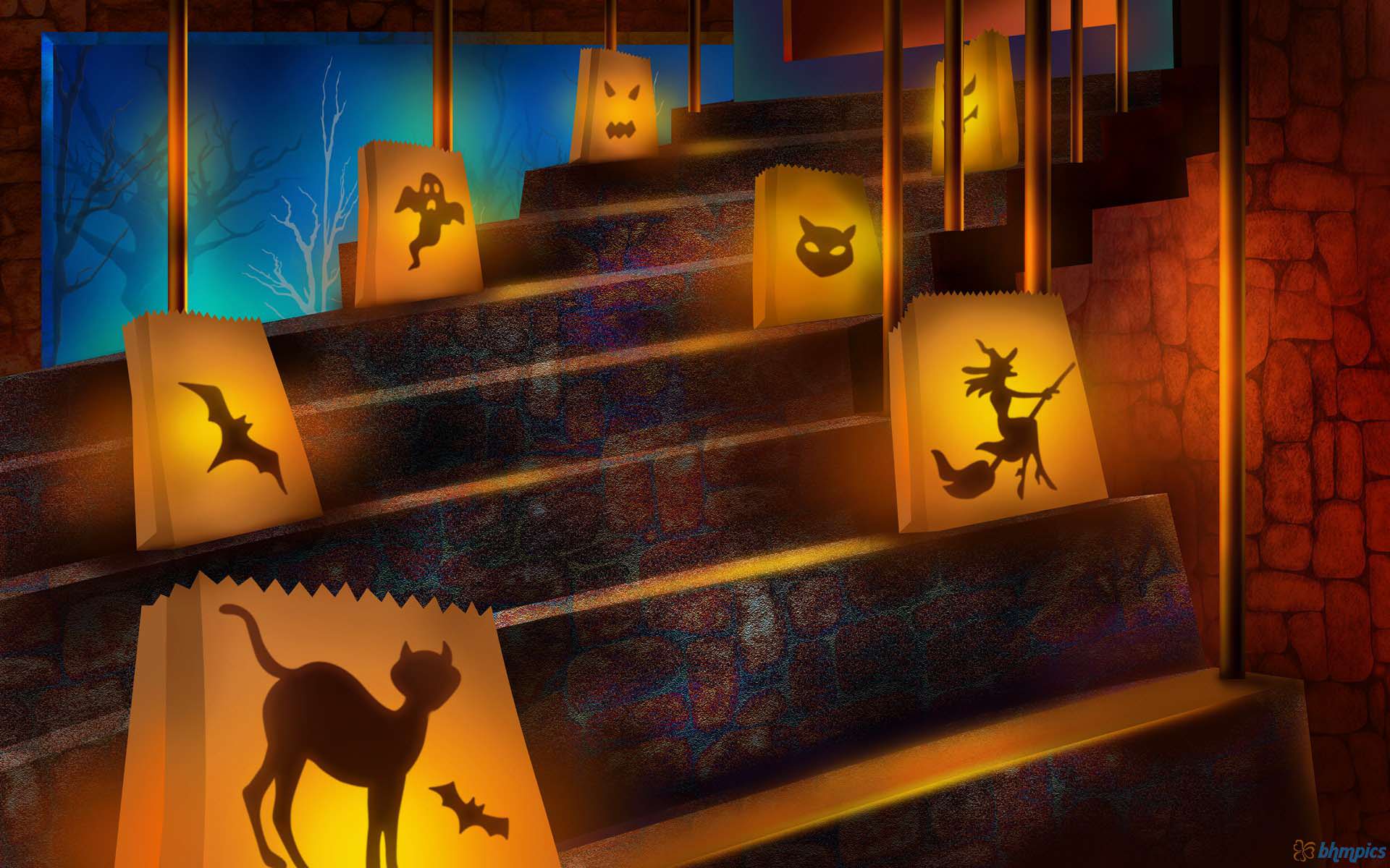 Paper Bag Halloween Lantern - HD Wallpaper 