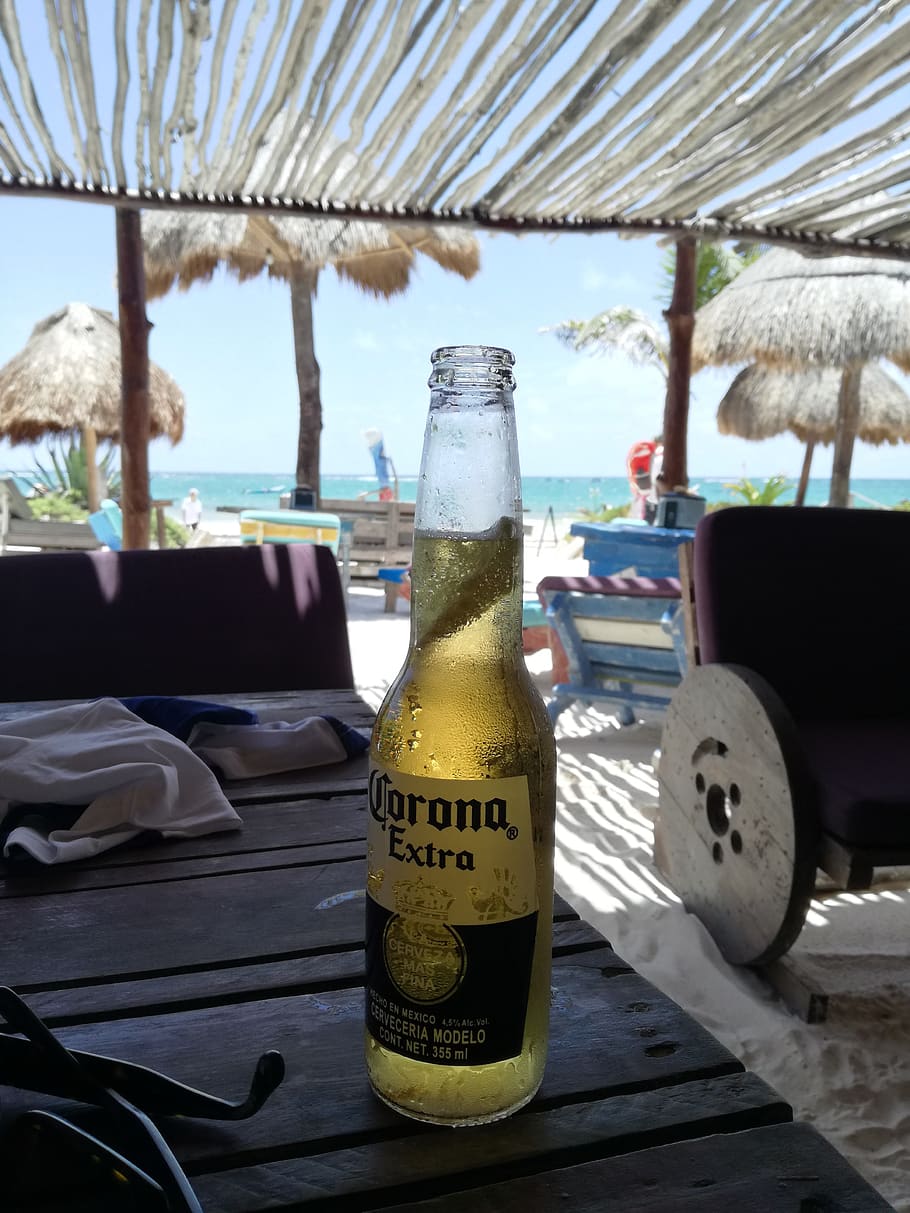 Mexico, Playa Del Carmen, Sand, Beach, Plage, Relax, - Corona Extra - HD Wallpaper 